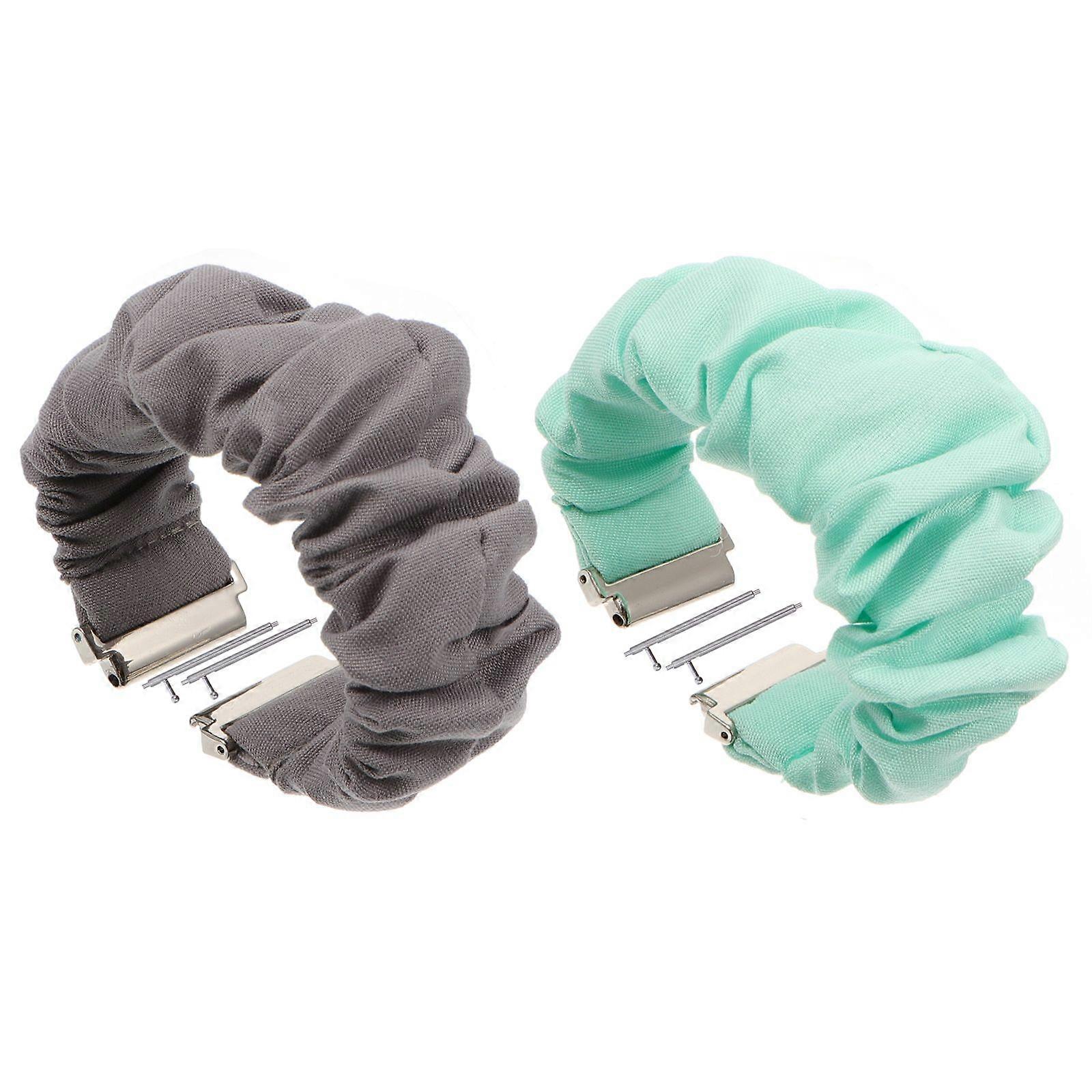 2pcs Scrunchie Wrist Band Bracelet Compatible with Fitbit Versa 2/Versa Lite