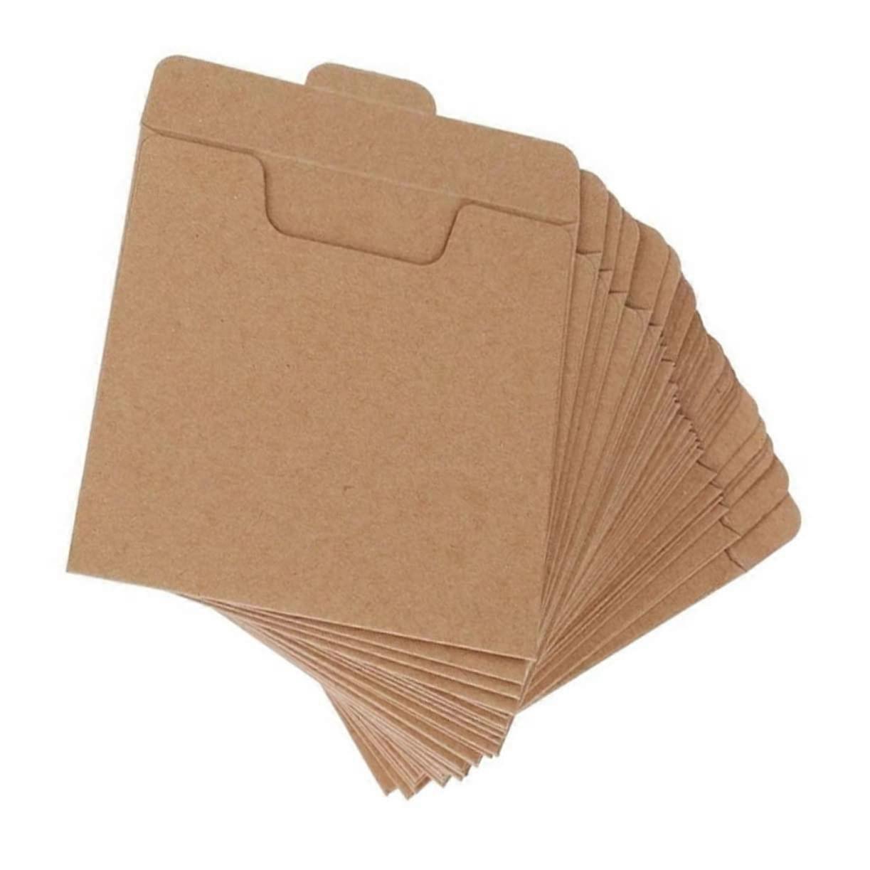 25 Pcs CD Storage Sleeves ScratchResistant Paper CD DVD Sleeves with Window for Easy Organization