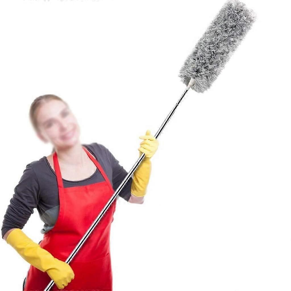 Microfiber Duster with Extension Pole Extra Long Reach 100 Inches Bendable Head for Home Cleaning