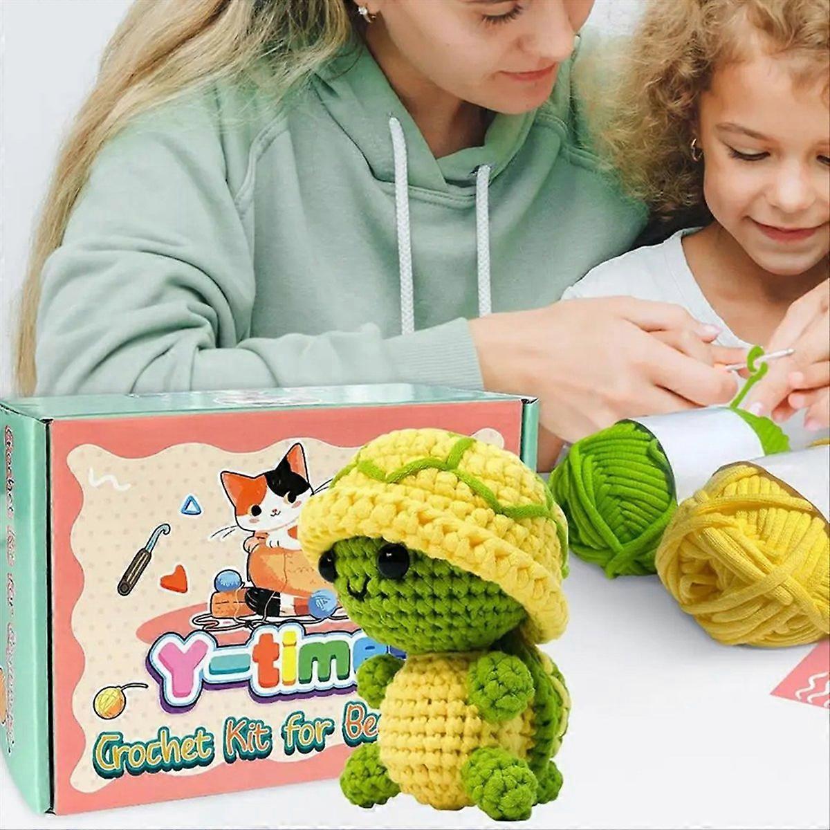 Crochet Stuffed Animal Cartoon Turtle Knitting Kit