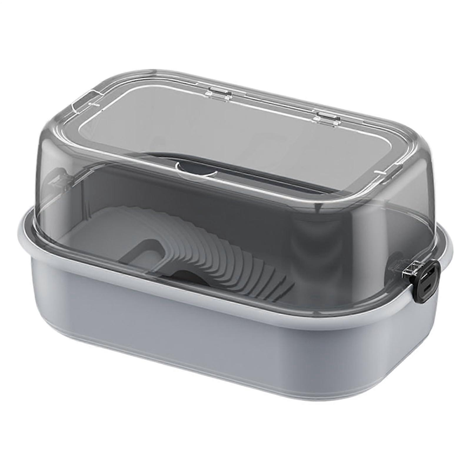 Turtle Tank with Filter EscapeProof Full View Aquarium Starter Kit for Small Reptiles Gray