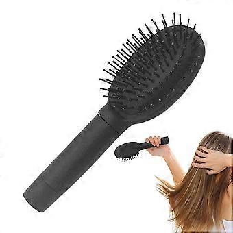 Escova de cabelo com compartimento secreto para guardar dinheiro, chaves e joias. Pente de segurança para viagens.