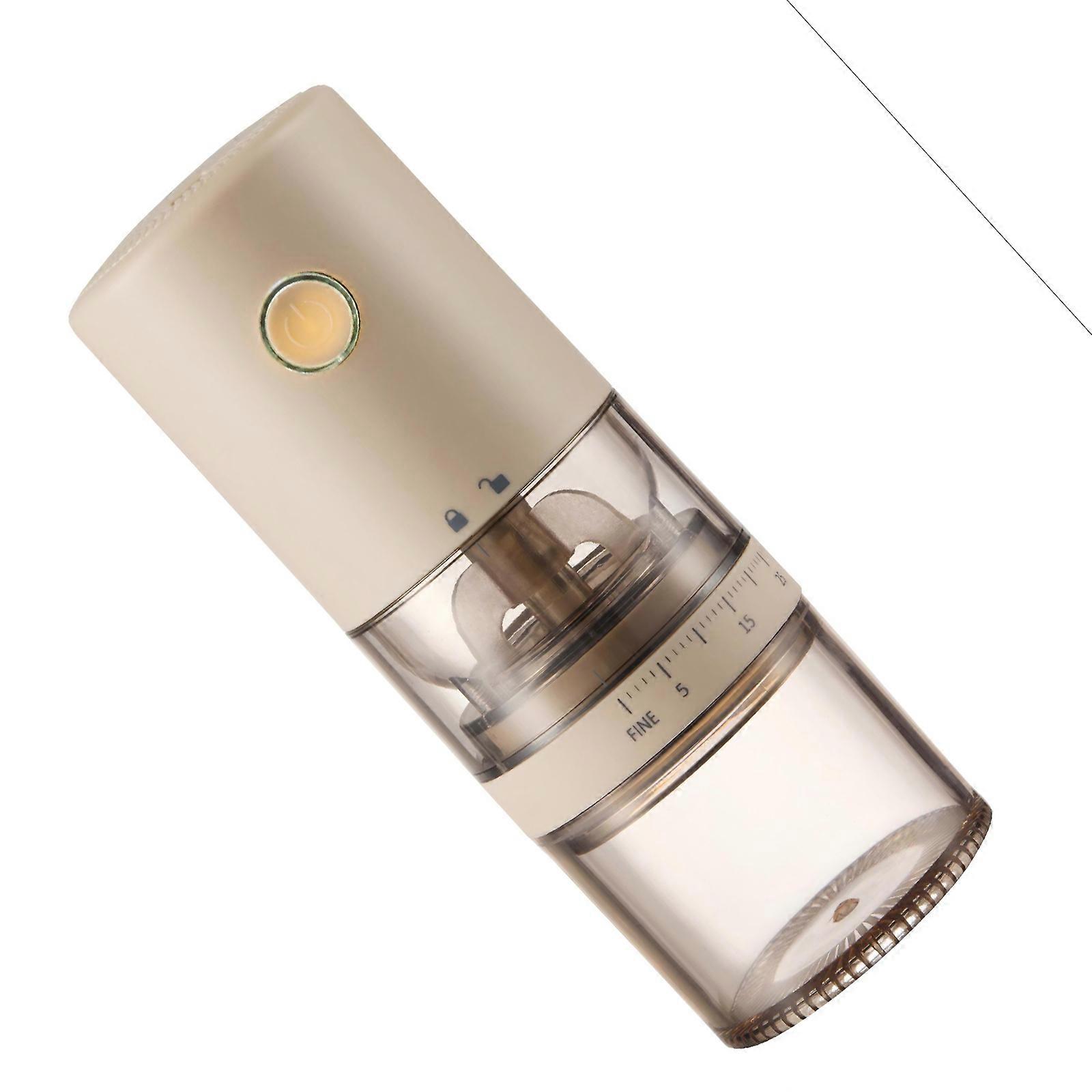 Continuous Use Electric Coffee Grinder Operate While Charging Feature No Wait Function for Uninterrupted Brewing  White