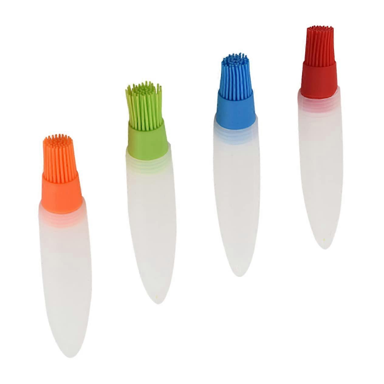 Silicone Basting Brush Set with Pointed Tail, Removable Heads, Dishwasher Safe for BBQ Grilling