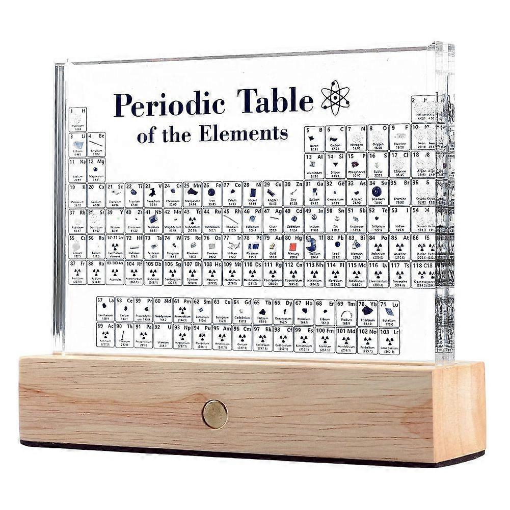 Periodic Table with Real Elements Inside, Table of Elements, Acrylic Periodic Table Display with 83 Real Samples
