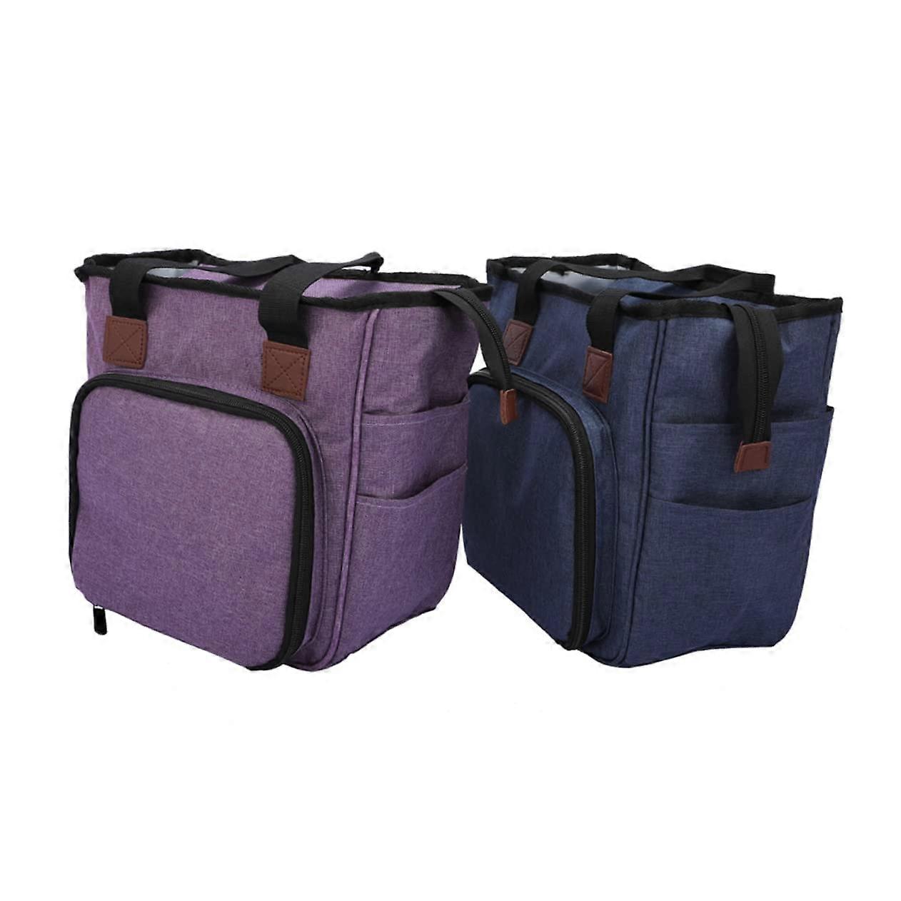 Yarn Storage Bag with MultiCompartment Design, Large Knitting Tote with Shoulder Strap for Wool