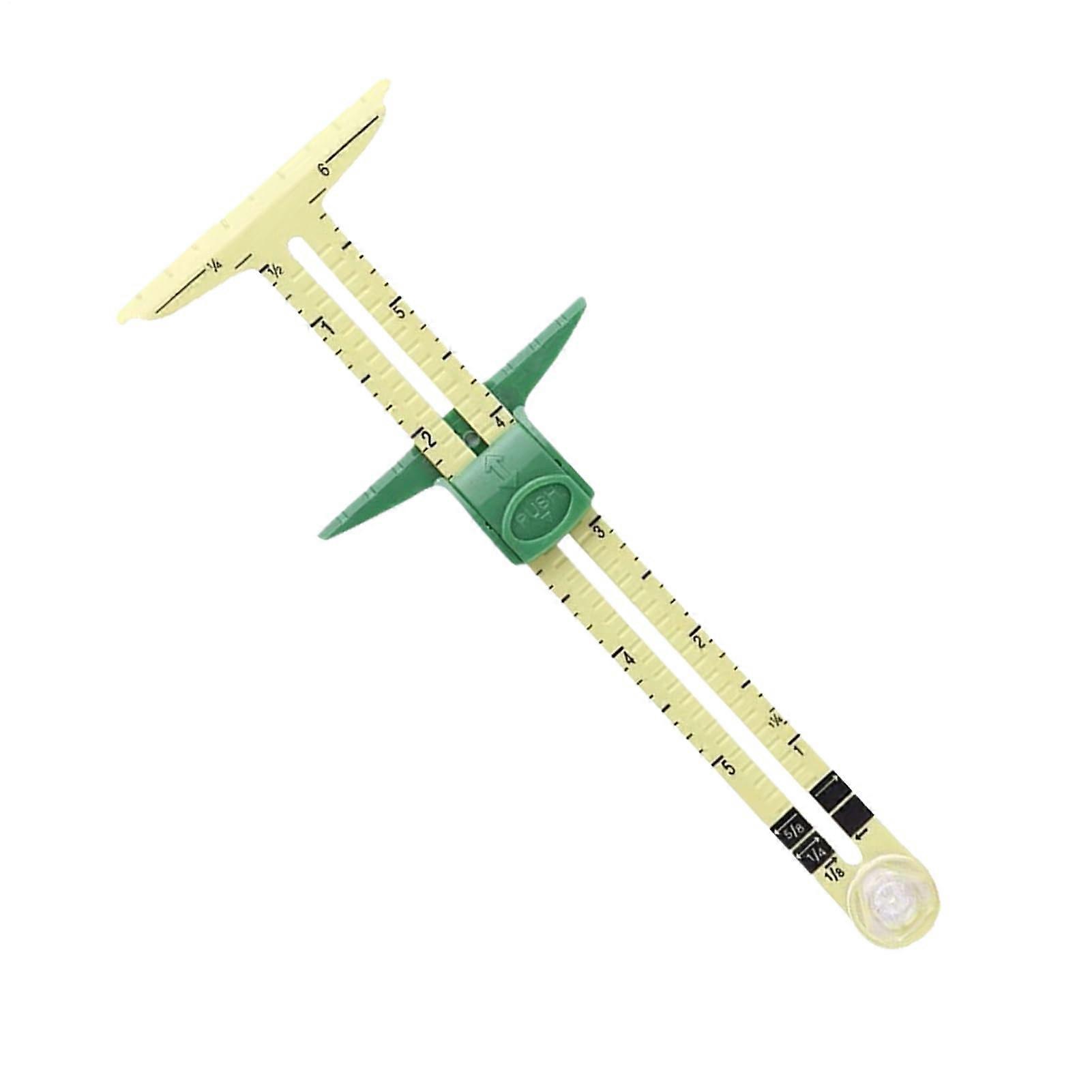 Sewing Measuring Gauge with Precision Sliding Pointer, Adjustable 7Inch Ruler for Quilting and Tailoring