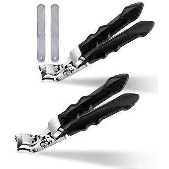 2 Set Nail Clippers for Seniors,Toe Nail Clipper, Clipmaster Pro Toenail Clippers,Proclip Wide Jaw Opening Nail Clippers
