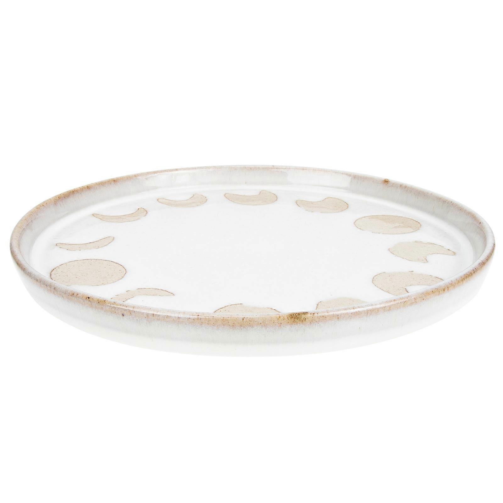 Snack Serving Tray Round Ceramic Plate for Kitchen Variety