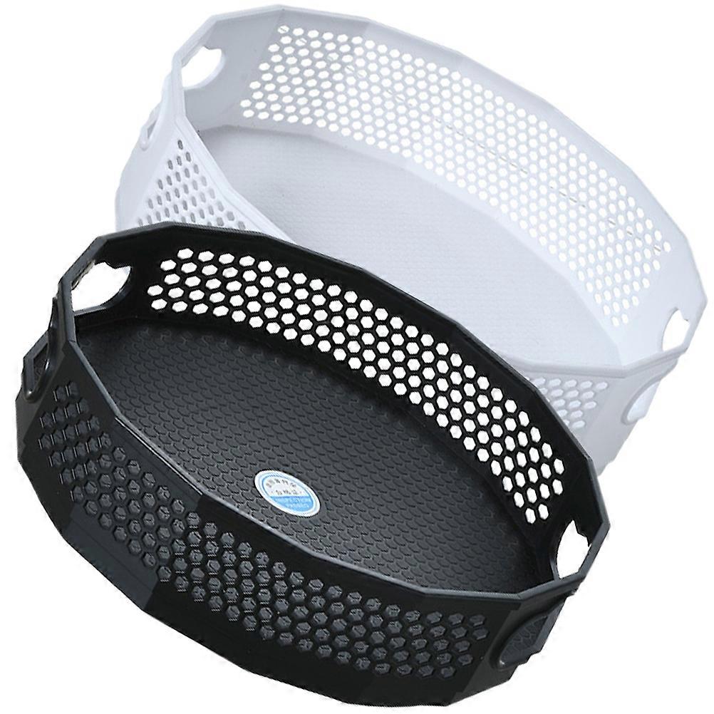 Spice Trays MultiFunctional Organizer For Cabinet Countertop Use 2Pack White