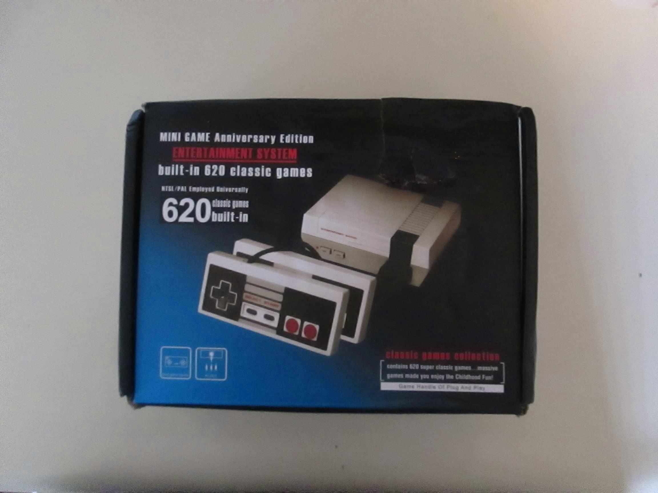 Retro Game Console with 620 Builtin Games and Dual Controllers, PlugandPlay US Plug