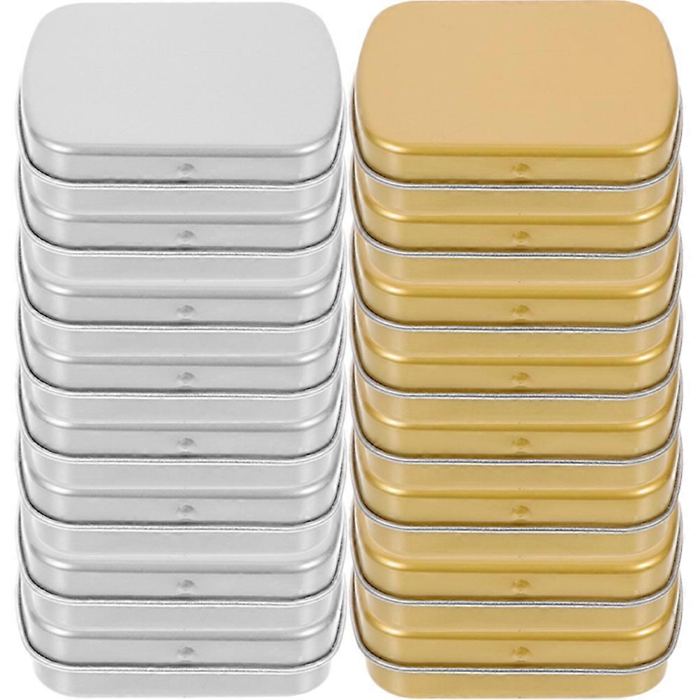 Small Tin Box Rectangular Iron Containers for Storage Use 80Pcs Assorted Color