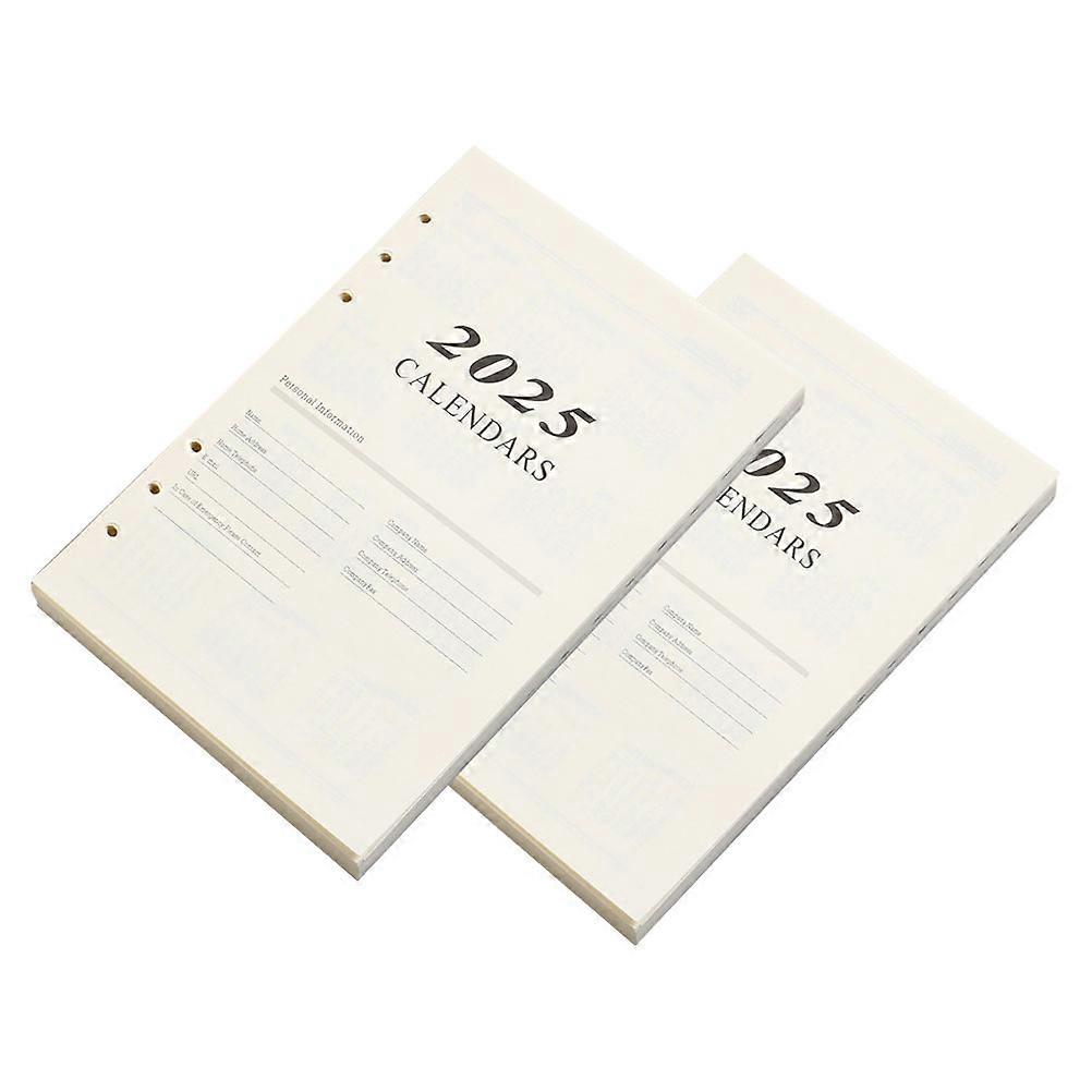 Notepad Replacement Paper A5 Loose Leaf for Writing 2Sets Beige Paper