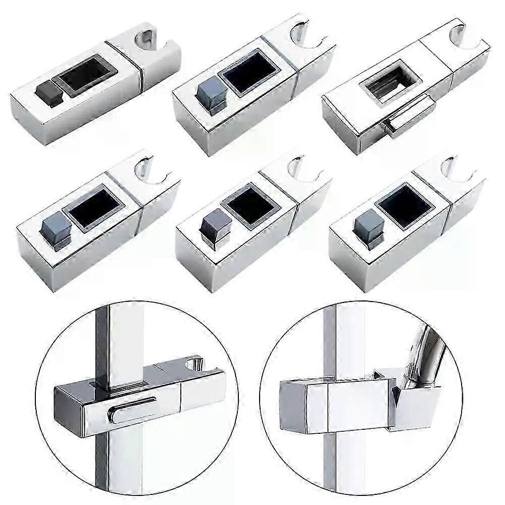 Square Pipe Bathroom Shower Head Holder Adjustable Shower Slide Bar Replacement Rack Riser Rail Bracket Hardware Bath Accessory