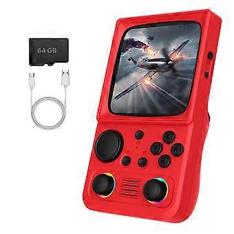 Console portatile retrò R36T MAX con schermo IPS da 4,0", oltre 25 emulatori, scheda da 64 GB, sistema EmuELEC, Wi-Fi, lettore portatile.