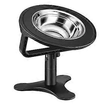 Raised Cat Bowls,Elevated compatible with Indoor Cats with Height-Adjustable Stand Non-Slip Stainless Steel Bowl
