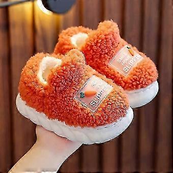 Barn Plysch Tofflor Toddler Girls Winter Fuzzy Flats Varma Husskor