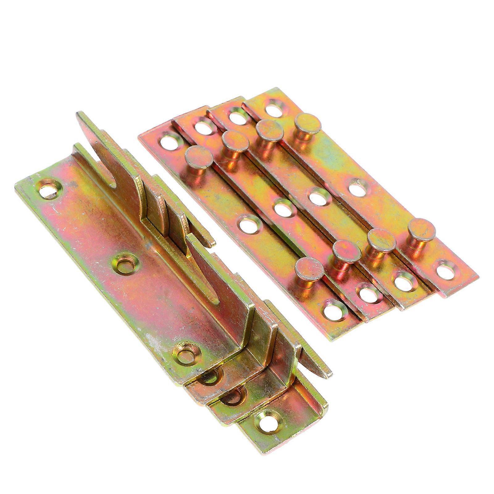 Iron Invisible Bed Rail Connector for Folding Hinge 4Sets Bed Hardware