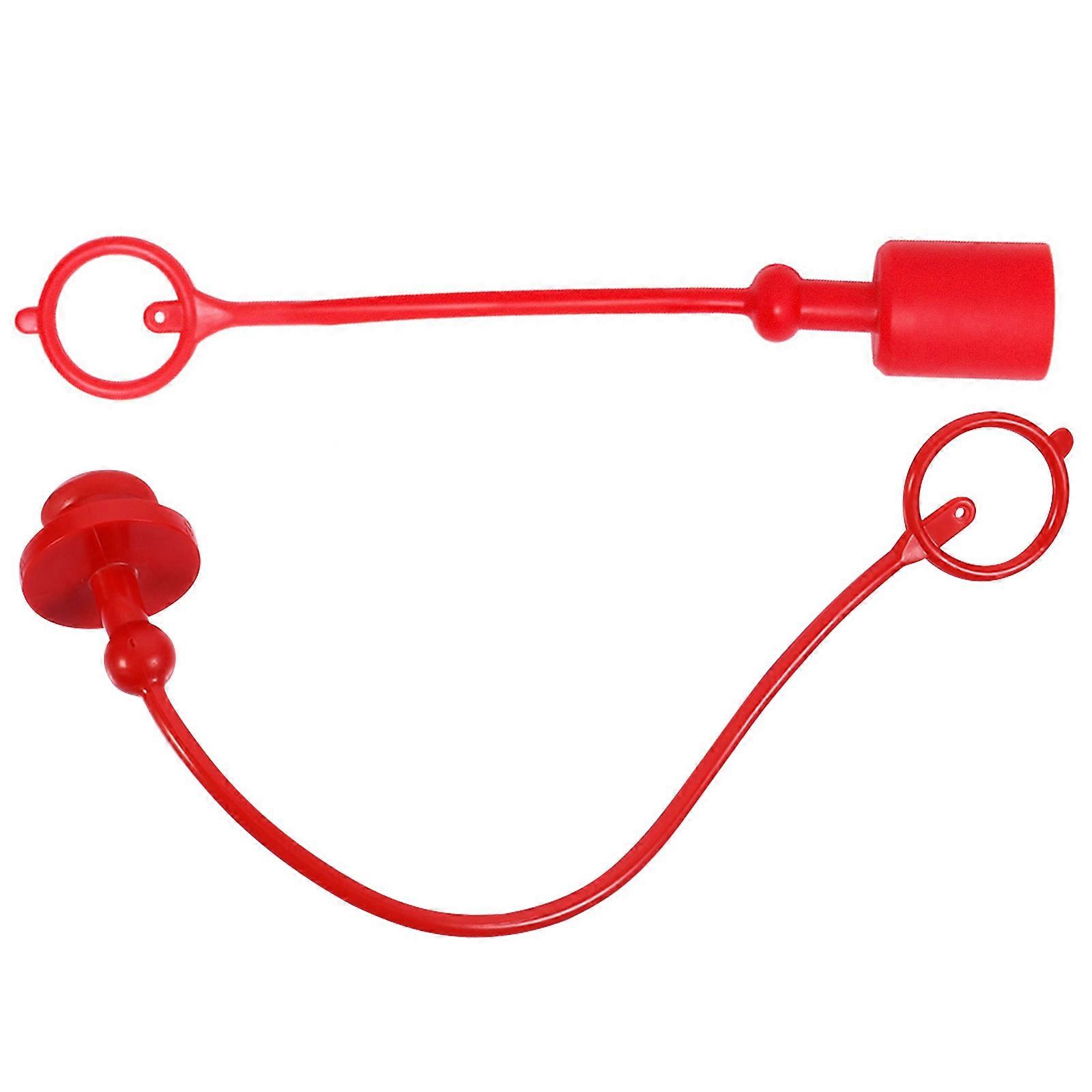 1 Set Quick Coupling Dust Caps Quick Connector Couple Covers Supply (Rouge)