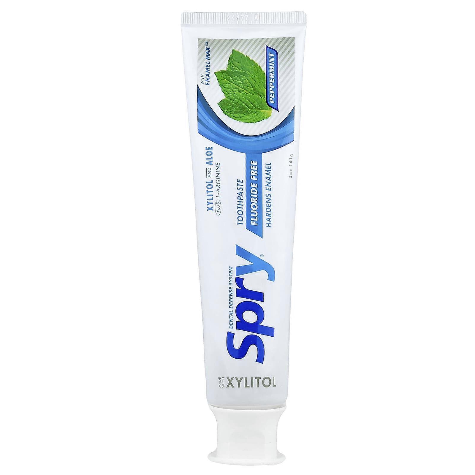 Xlear, Spry, Fluoride Free Toothpaste, Peppermint, 5 oz (141 g), 3-Pack