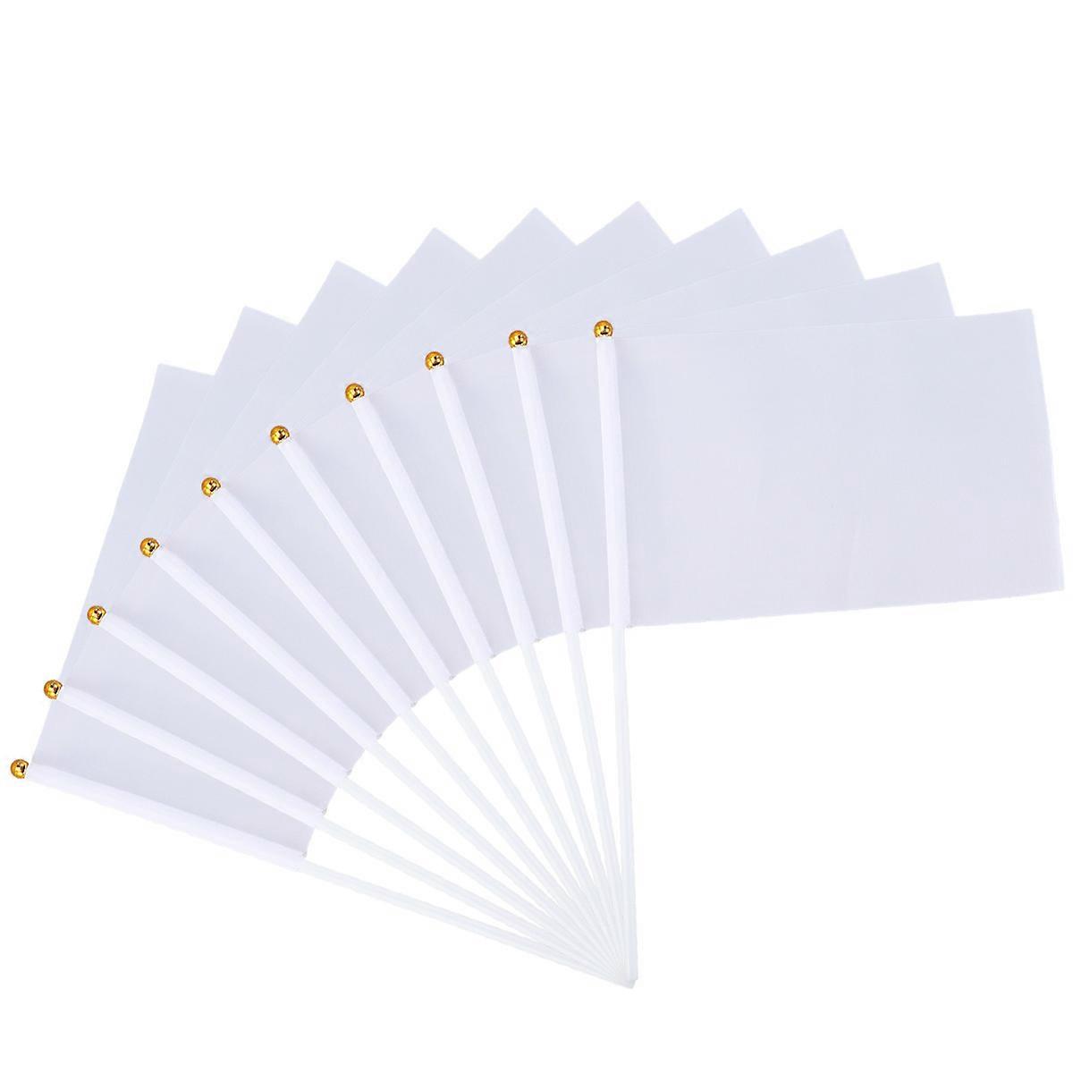 White Hand-Cranked Flag for Commanding Referee with 72Pcs Set