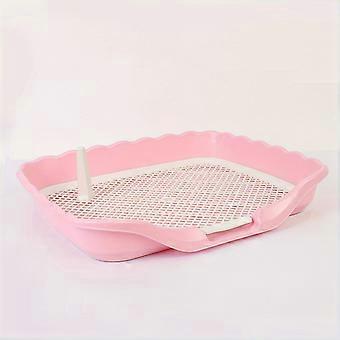 Pet Toilet Dog Potty Toilet With Urine Guide Post, Detachable Anti-splashing Dog Pee Pad Holder With Raised Fence, Reusable Dog Potty Trainer For Indo