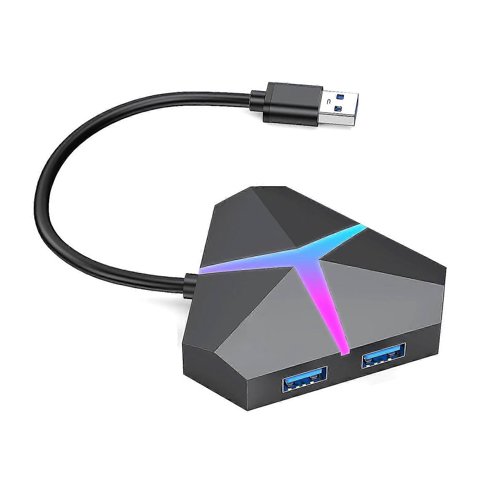 4-Port USB3.0 Hub Powered Splitter Expander Multi Extra USB Port Extender 5Gbps Data Transfer