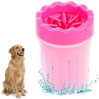 Dog Paw Cleaner, Portable Dog Paw Scrubber, Upgrade Dog Paw Cleaner, Portable Dog Paw Scrubber Pet Cleaning Brush(pink)