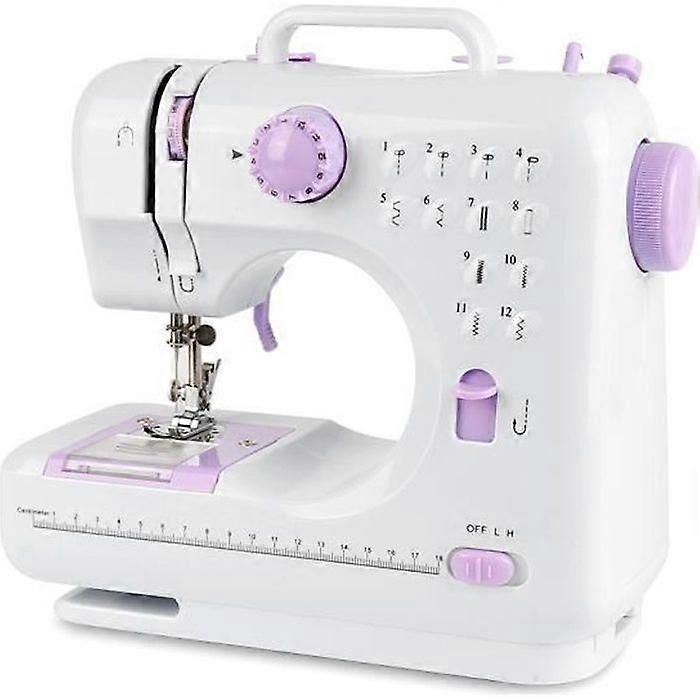KEKE-505 Electric Sewing Machine Double Thread Adjustable Automatic 12 Built-in Stitch Patterns Portable Multifunction