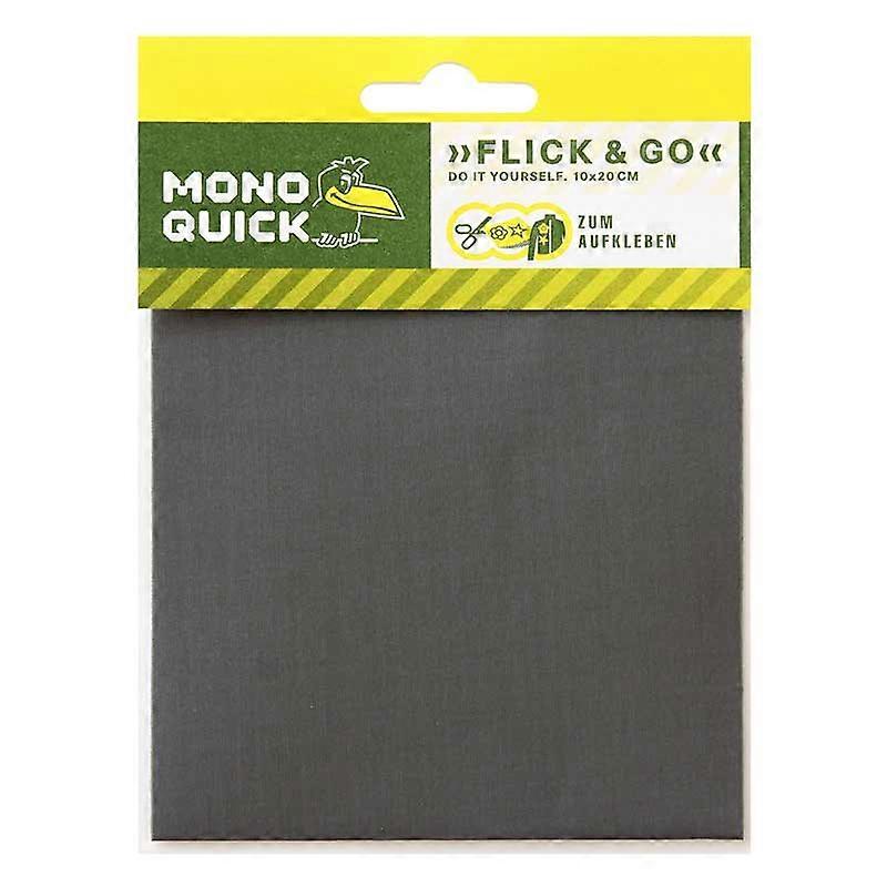 Glue patch grey - patch, iron-on patch, size: 10.0 x 20.0 cm