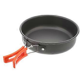 Camping Cookware Set with Non Stick Frying Pan, Lightweight Folding Handle Pot for Outdoor Hiking and Backpacking