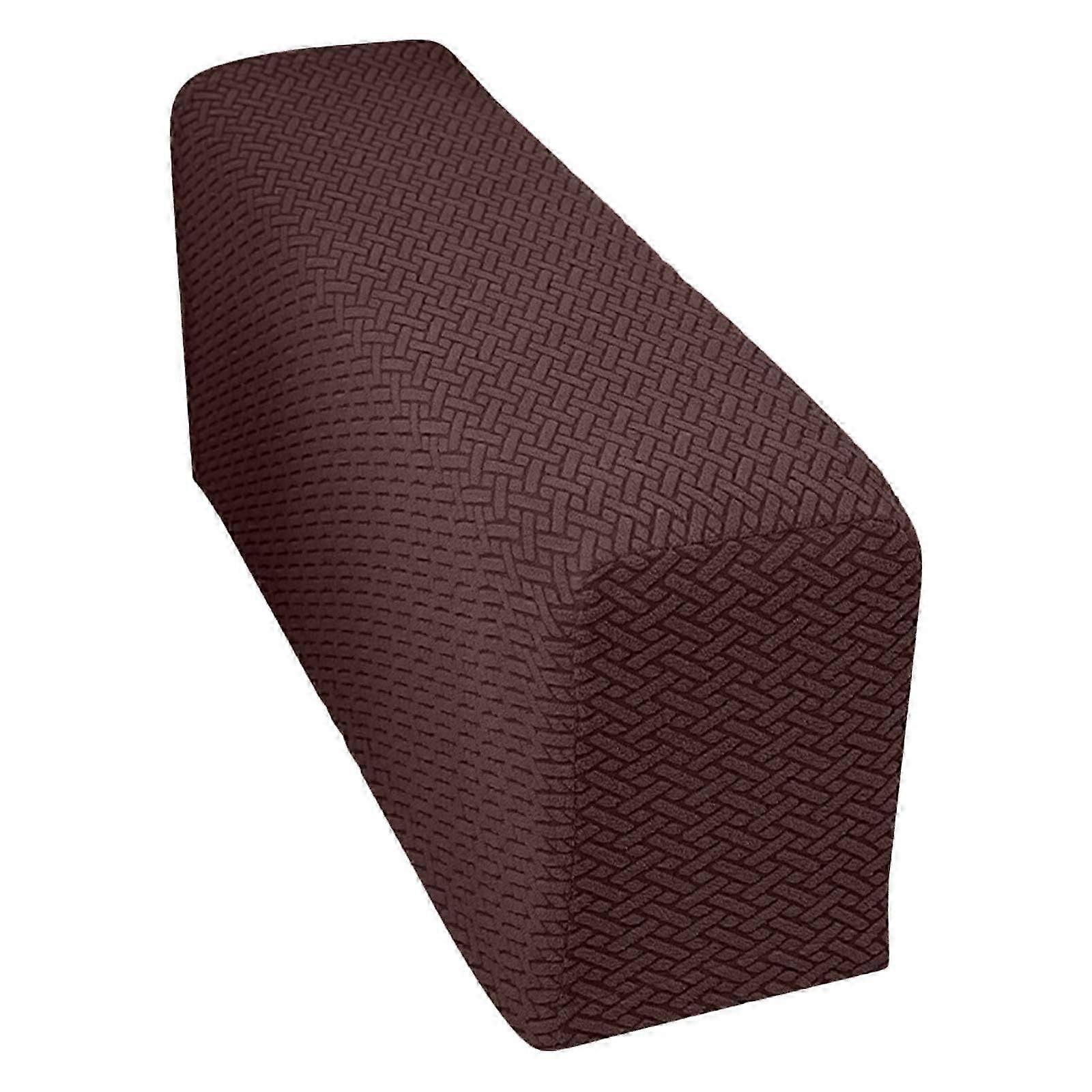 Stretch Armrest Covers (1/2 pcs), Checkered & Solid Color, Anti-Slip, Washable, Universal for Sofas Chairs