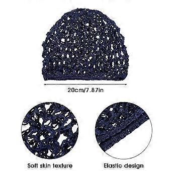 2 Stück Haarnetze, Haarnetze zum Schlafen, elastische Häkelhaarnetze, weiche Duschhauben, Haarnetze aus Seide, Accessoires