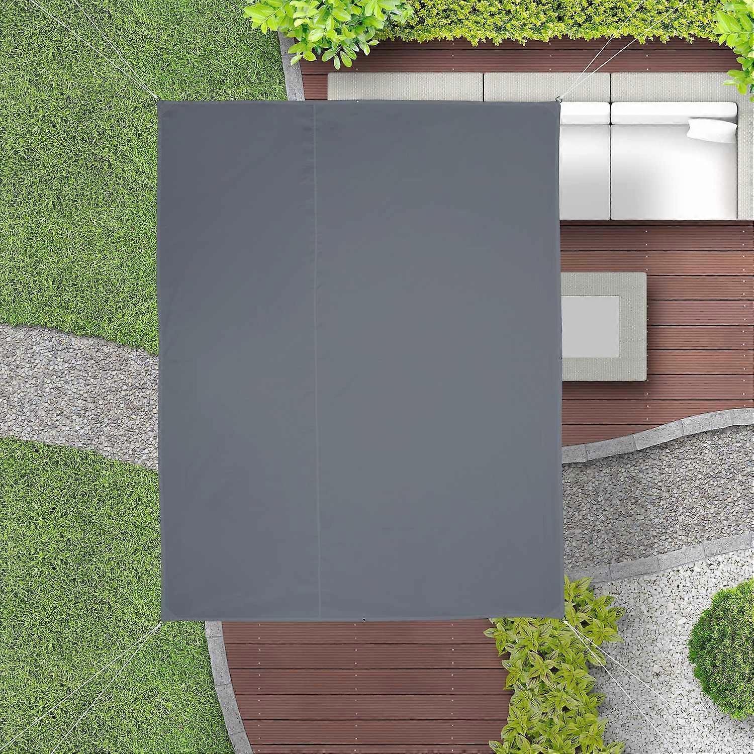 Rectangular Grey Shade Sail, UV Protection, Water-Repellent