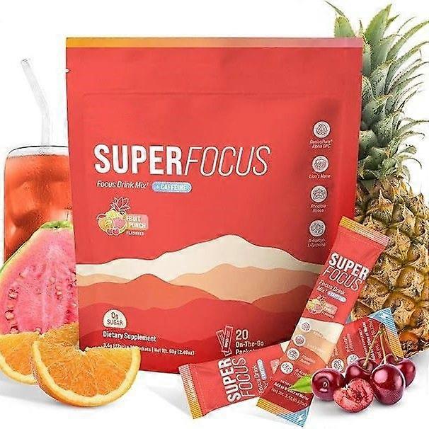 SuperFocus Boisson en poudre Ananas Framboise Complément alimentaire