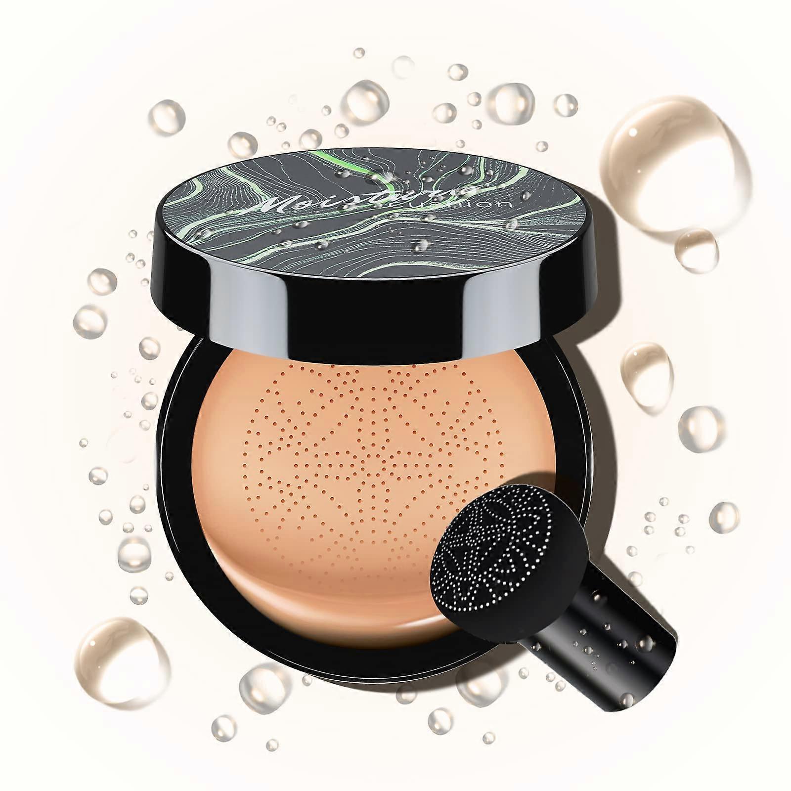 Medium Deep Full Coverage Waterproof Oil Control with Mushroom Head Sponge Applicator
