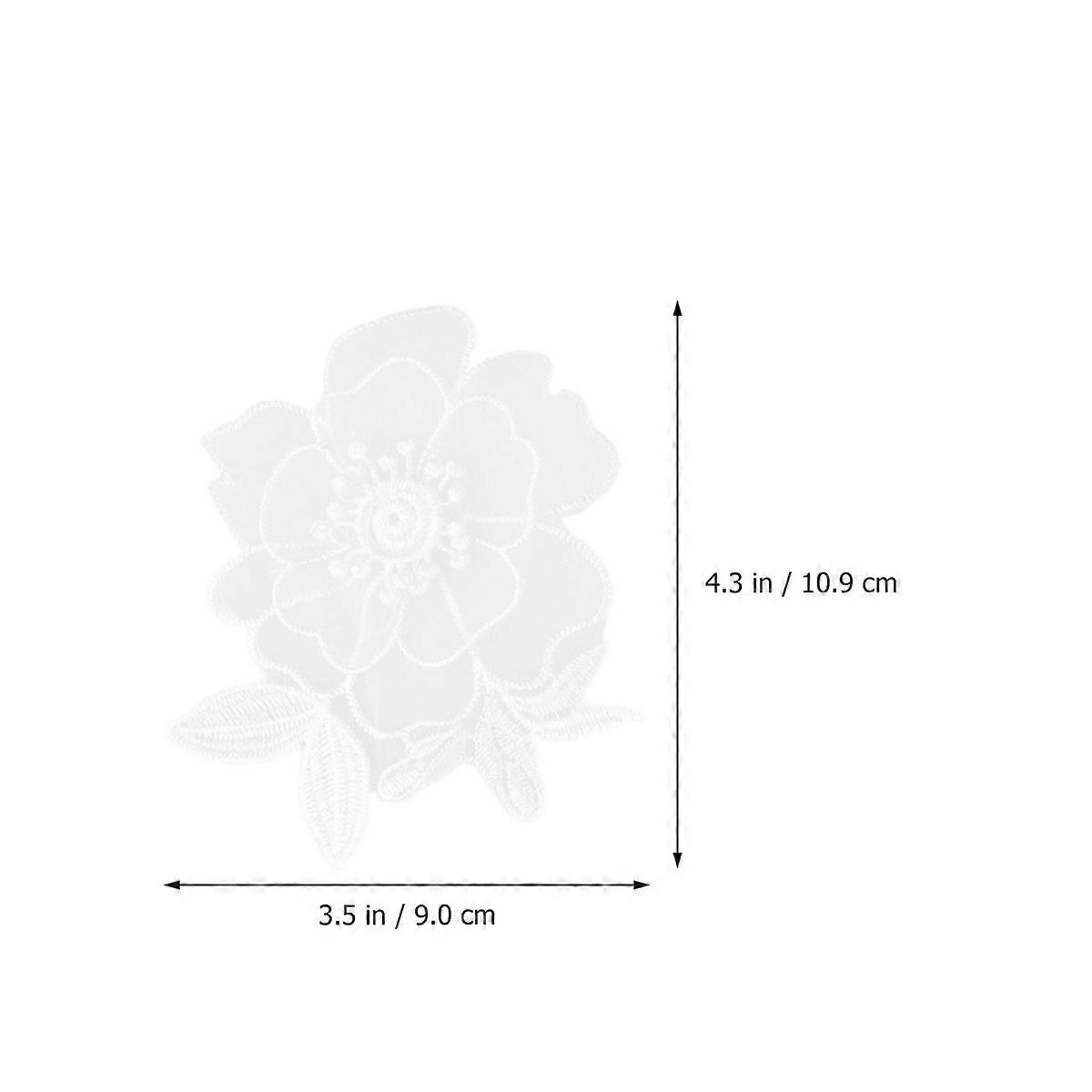 10pcs Lace Sewing Patch Stitch Patch Floral Patch DIY Garment Accessory (White)