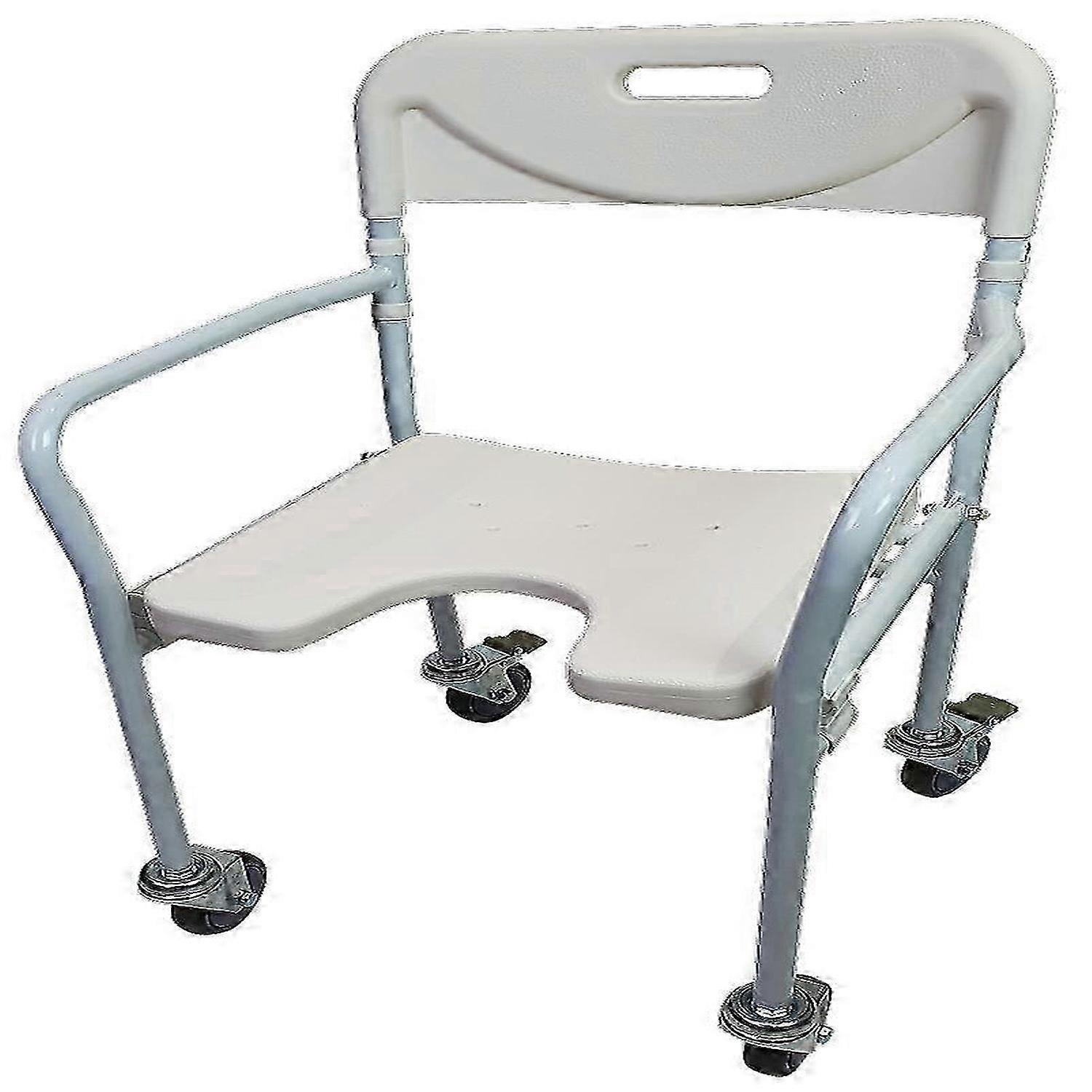 Foldable Shower Chair with Wheels - 110 kg