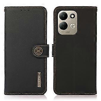 KHAZNEH Hoesje van echt rundleer met RFID-portemonnee voor Xiaomi Redmi 17 5G / Redmi 17 4G