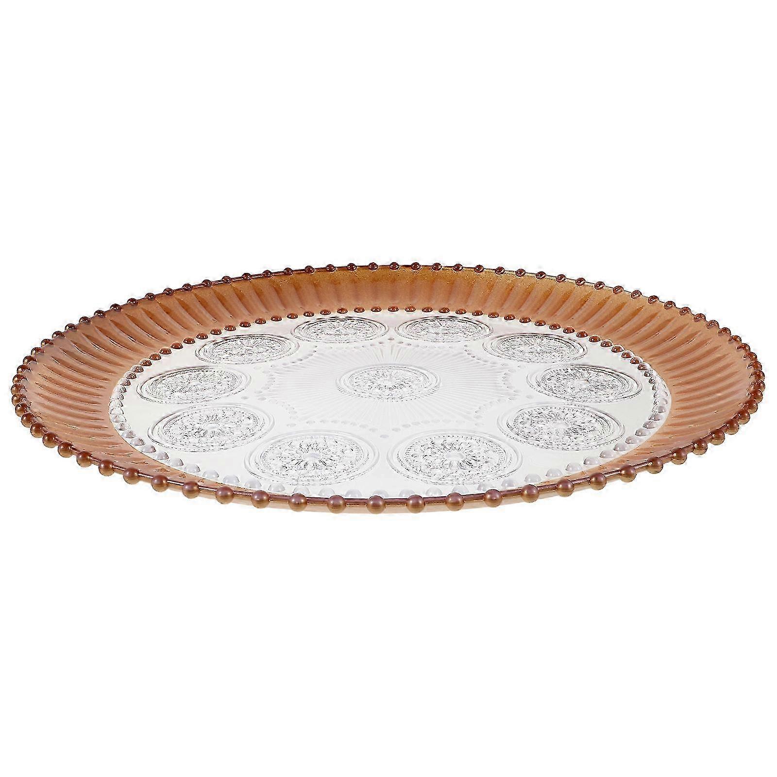 Serving Plate Round Party Platter compatible with Gold Trim