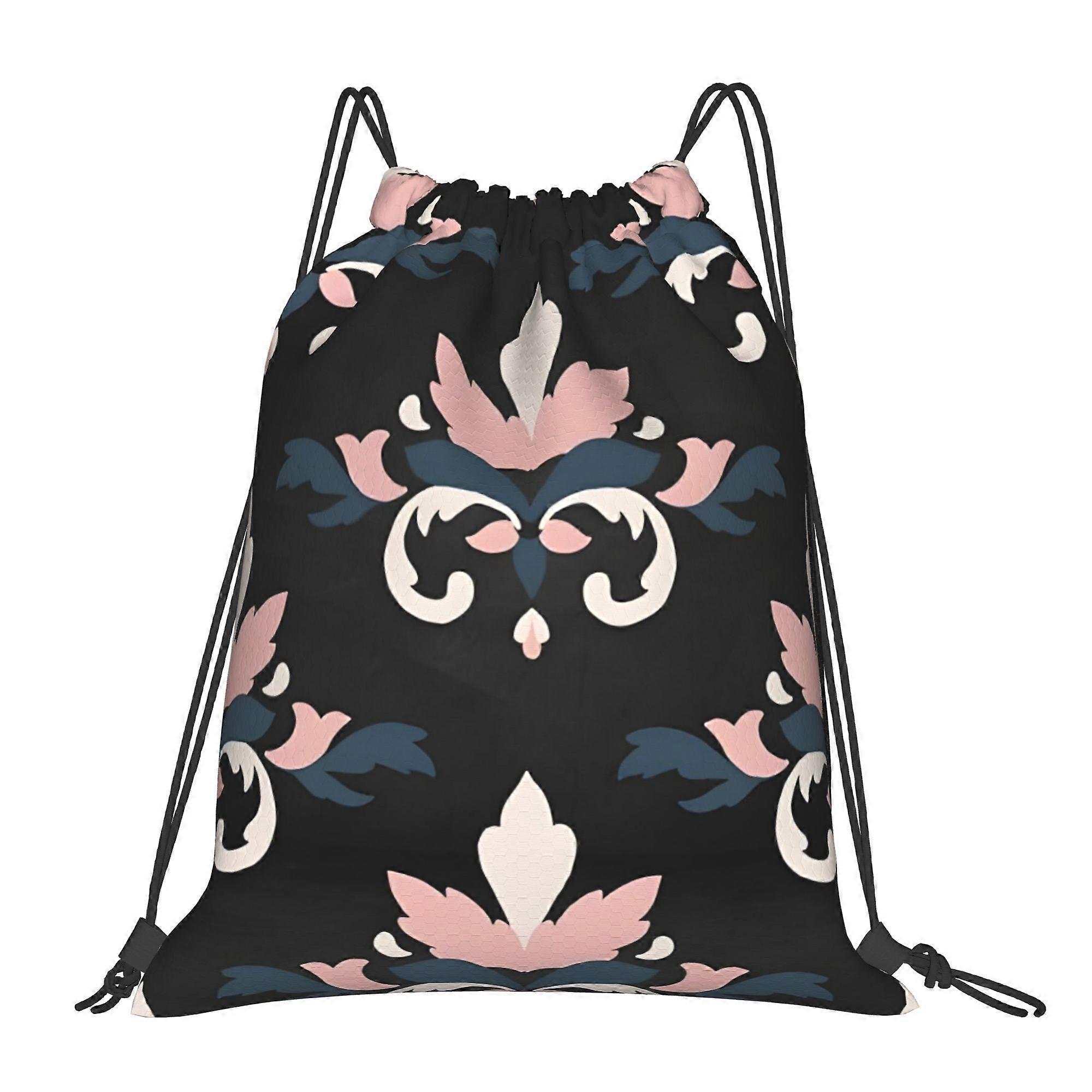 1pc Baroque PatternHome Wallpapers Drawstring Backpack-Cqazw