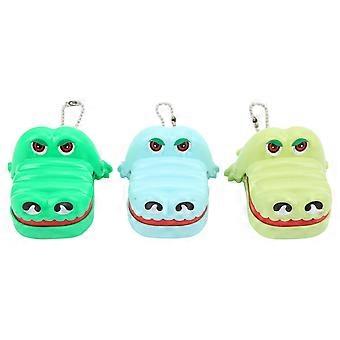 3 pezzi di giocattoli per bambini con denti di animali dei cartoni animati, gioco carino, giocattolo per mordere le dita, portachiavi, set di denti per mordere le dita