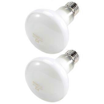 2 Pack Reptile UVB UVA Heat Lamp pære for reptiler Virkelig-Like Heat For Reptiler, amfibie og Bi