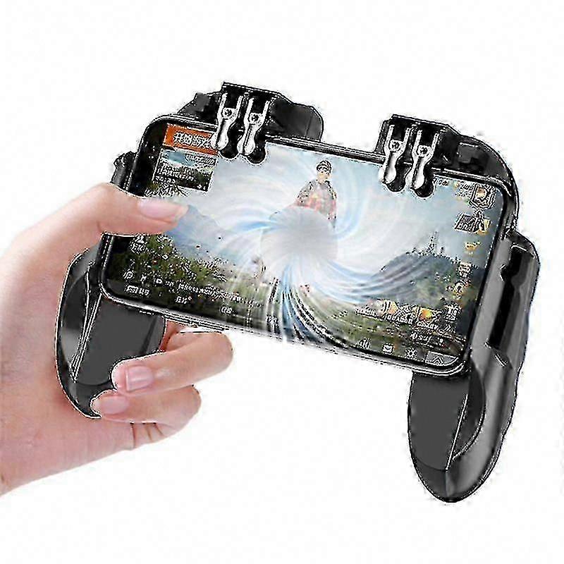 4 Trigger Mobile Game Controllers with Fan Compatible for PUBG COD Mobile