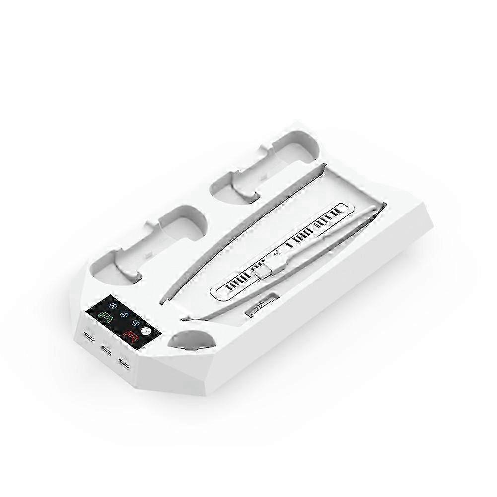 Game Stand Durable Efficient Heat Dissipation Gaming Dual Function Design in-Line Controller compatible with Ps5 Accessories White simple