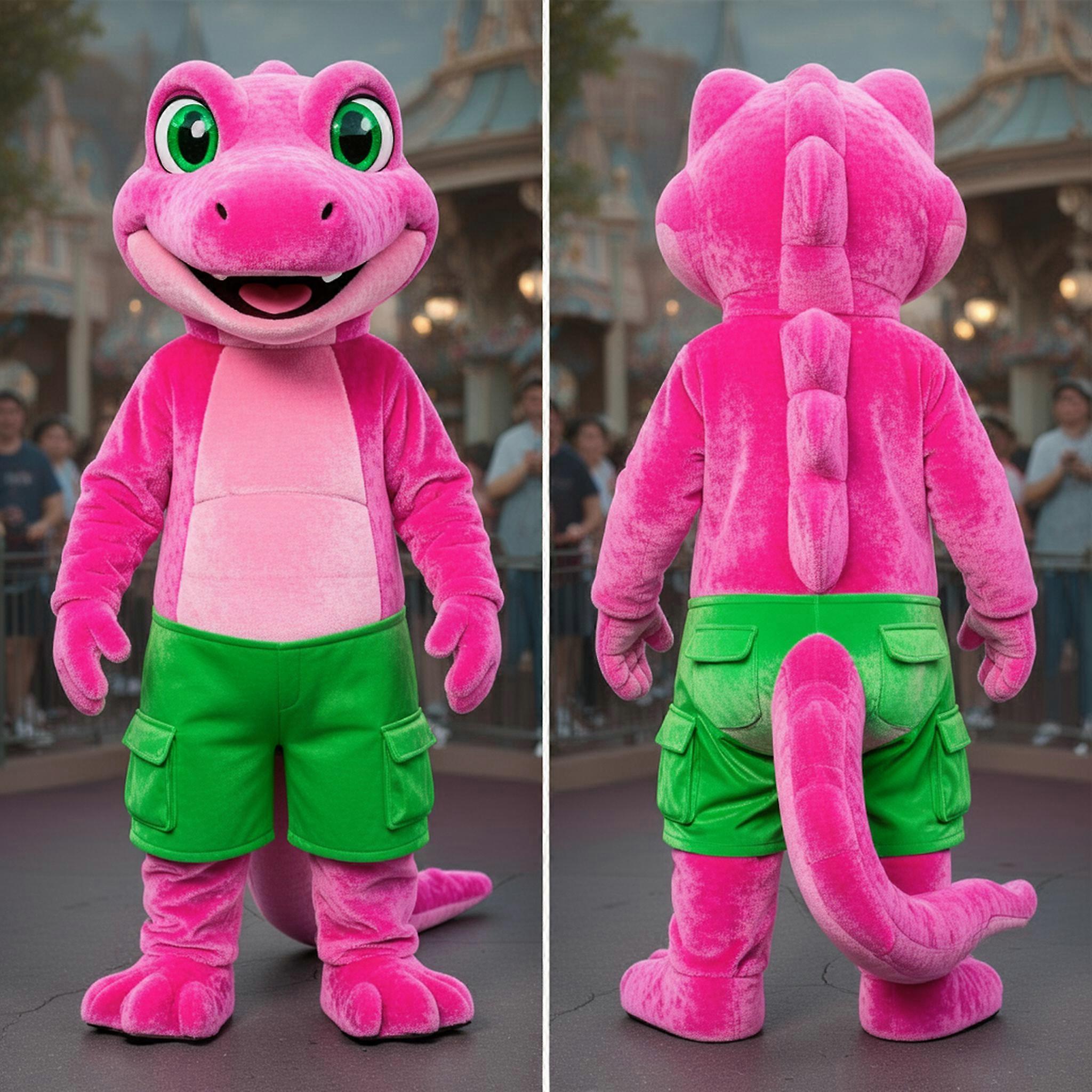 MASTICOT Pink Velvety Lizard Mascot