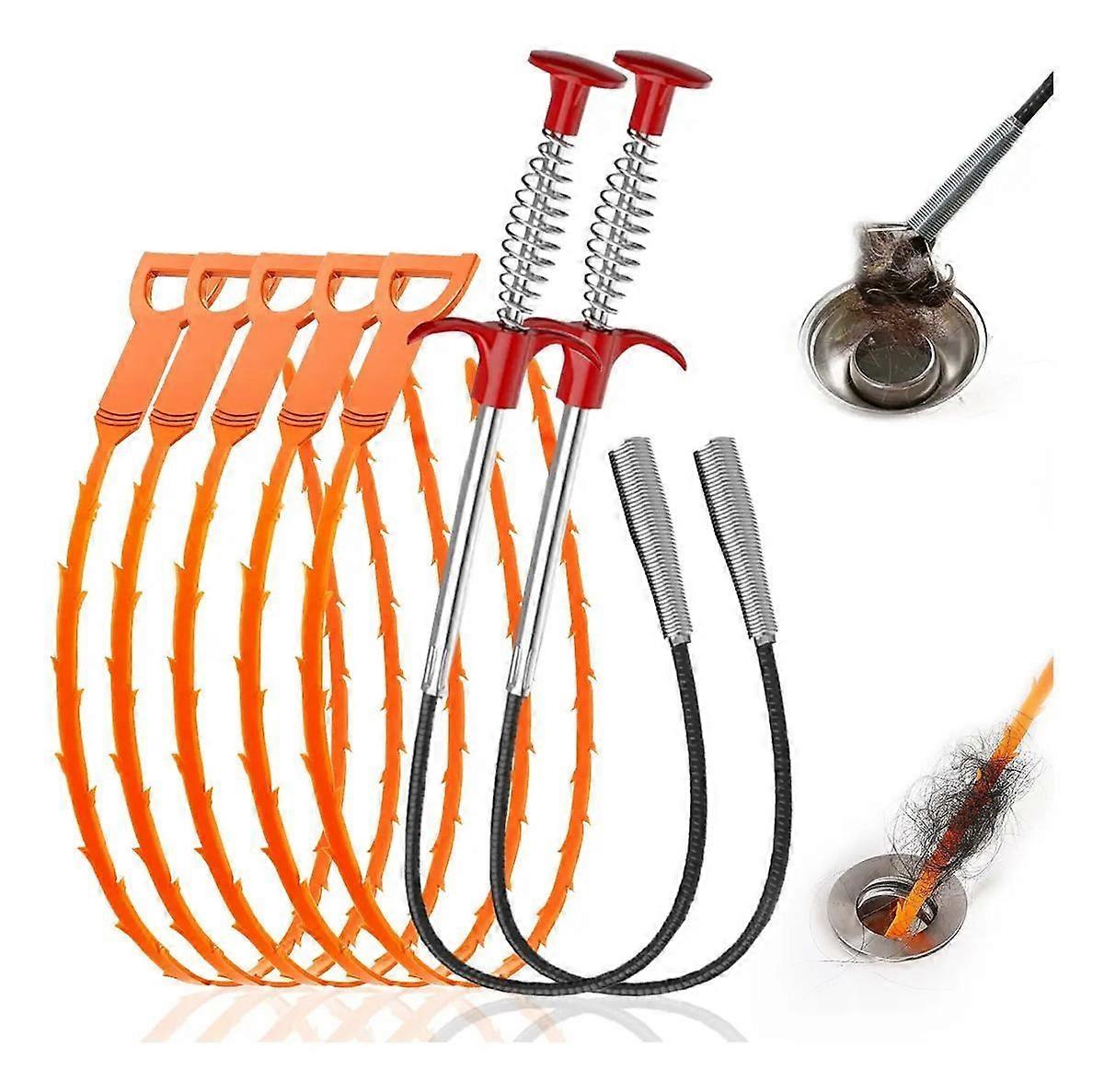 7 Piece Drain Cleaning Tool Set