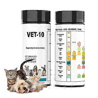 Tiras de teste de urina para animais de estimação, 100 testes de parâmetros de urinálise para cães, gatos e veterinários, testes precisos para V_c*