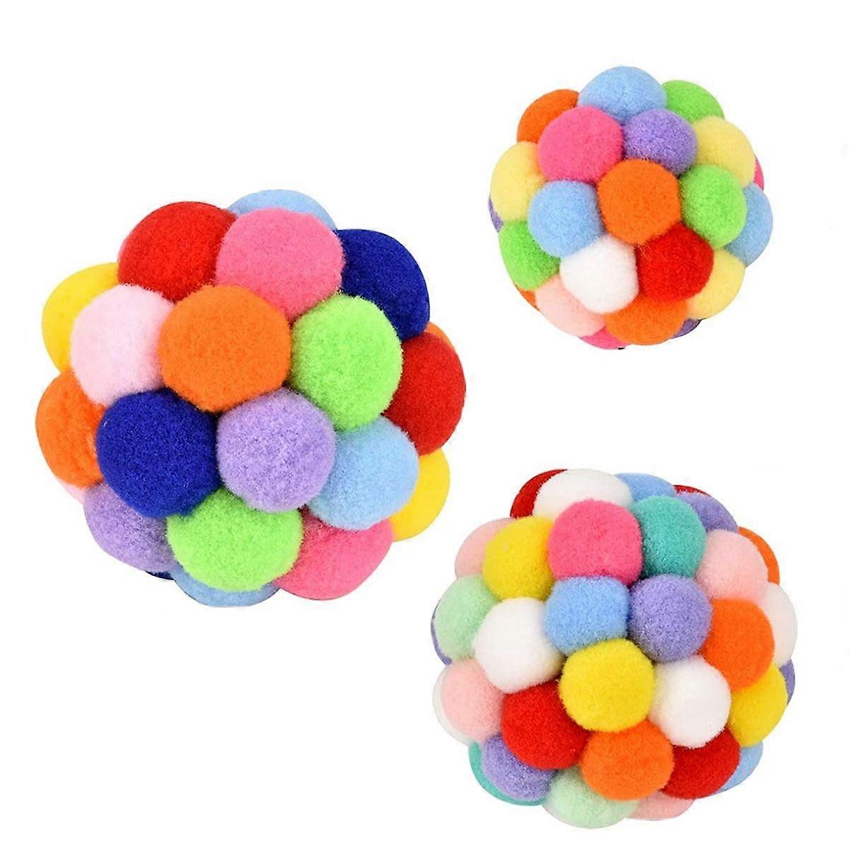 Plush Pom Cat Balls Interactive Fuzzy