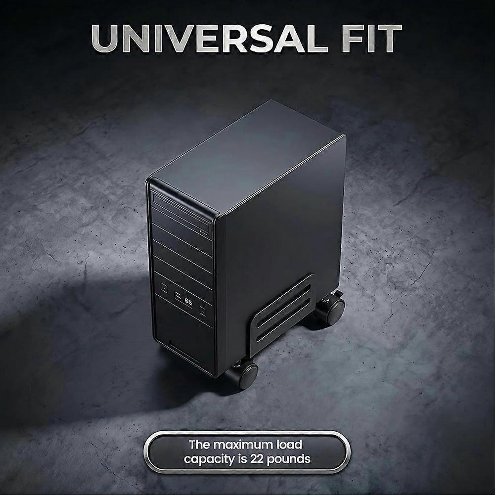 Computer Tower Stand,4.7"-8.2" Width Adjustable Mobile CPU Stand, Rolling PC Stand,Ventilated PC Holder with Wheels